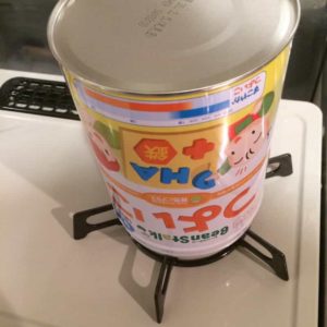 コンロで加熱する缶詰