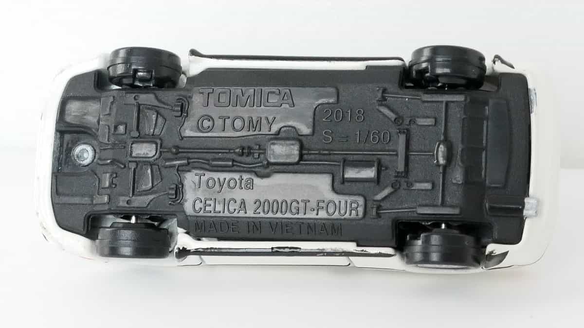 トミカプレミアム2-2トヨタセリカ2000GT-FOUR_シャーシ